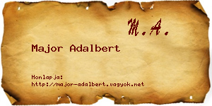 Major Adalbert névjegykártya