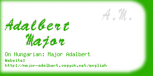 adalbert major business card